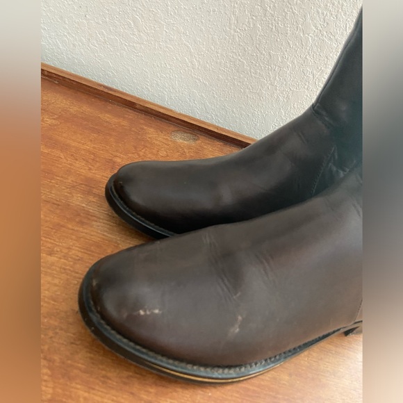 Arturo Chiang Falicity Tall Riding Boots Brown Zipper Detail Size 7.5 - Picture 9 of 15